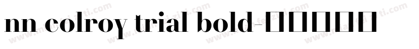 nn colroy trial bold字体转换